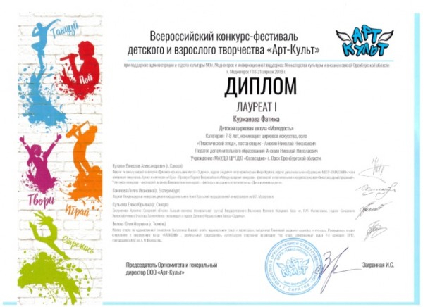 Детская цирковая школа «Молодость» на Всероссийском конкурсе-фестивале «Арт-Культ»