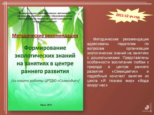 Методическая продукция 2011-2012 учебный год