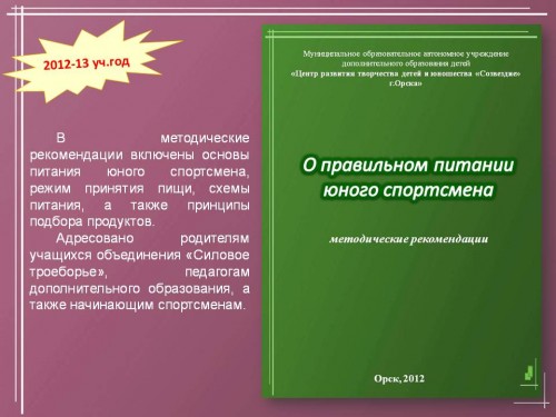 Методическая продукция 2012-2013 учебный год